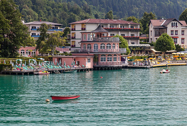 Worthersee Lake Wörthersee in Austria pörtschach am wörthersee stock pictures, royalty-free photos & images