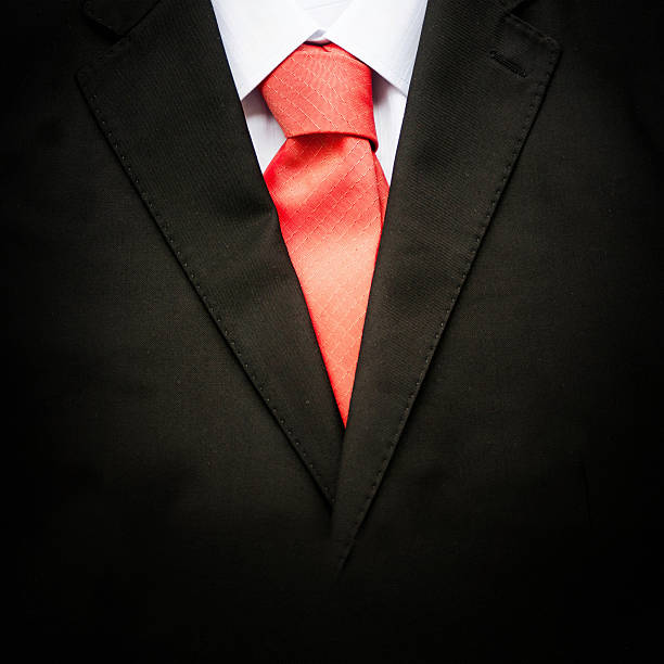 istock Black business suit with a tie 521787927