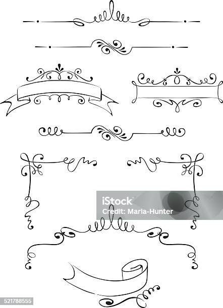 Collection Of Ornaments Stock Illustration - Download Image Now - Angle, Arts Culture and Entertainment, Backgrounds