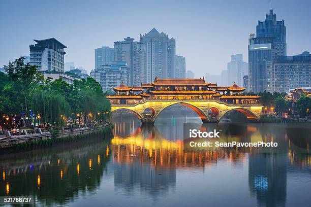 Chengdu China On The Jin River Stock Photo - Download Image Now - China - East Asia, Chengdu, Chinese Culture