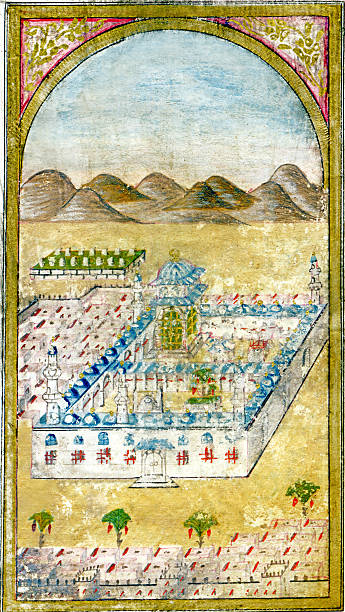 Two hundred years old islamic miniature of kaaba