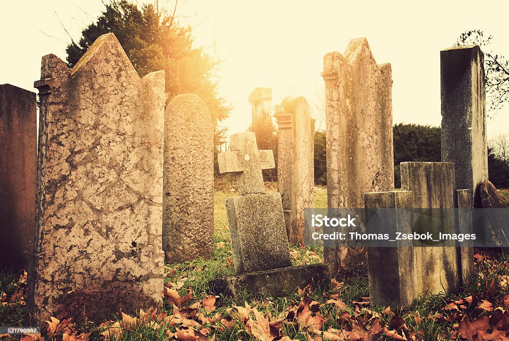 Old Cemetery Abandoned Stock Photo