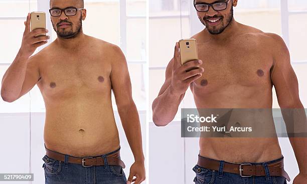 Dang I Look Great Stock Photo - Download Image Now - Men, Before and After, Dieting