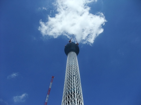 This is Tokyo Skytree under construction.