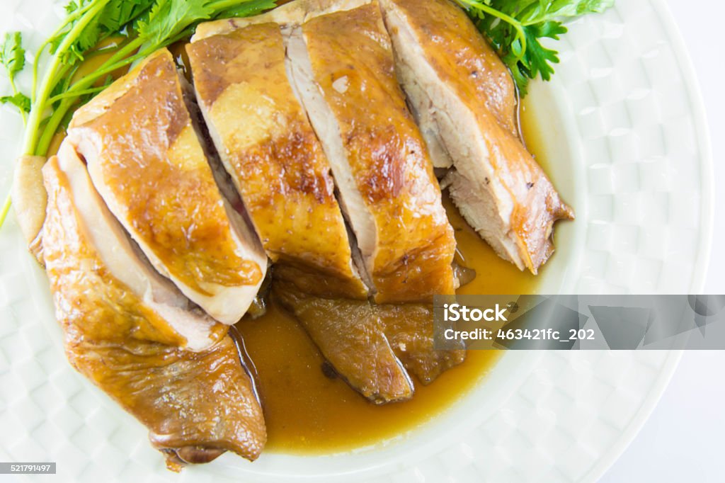 Boiled Chicken with Fish Sauce and spring onion Boiled Chicken with Fish Sauce and spring onion. Boiled Stock Photo