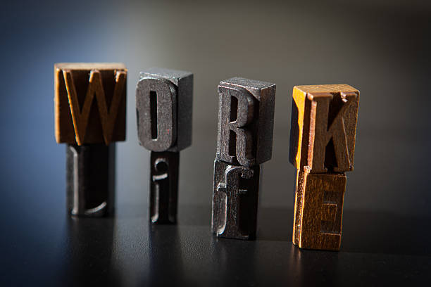istock Work Life balance spelled out in old letterpress letters 521791983