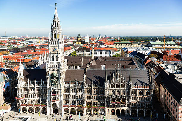 Munich-Town Hall Town Hall in Marienplatz, Munich, Germany. munich city hall stock pictures, royalty-free photos & images