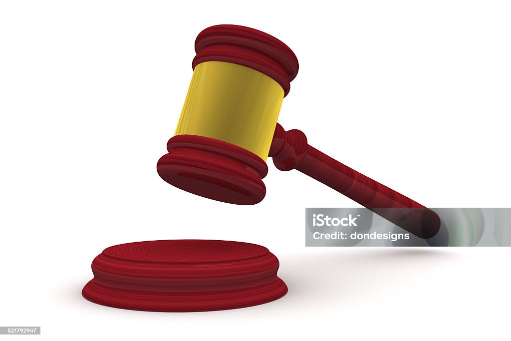 Judge Gavel Judge Gavel isolated on white background Auction Stock Photo