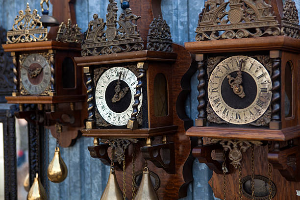 antique grandfather clock on flea market