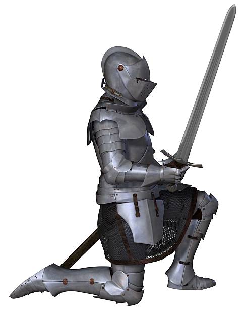 istock Fifteenth Century Medieval Knight in Kneeling Pose 521793747