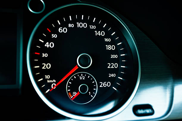 Car dashboard detail stock photo