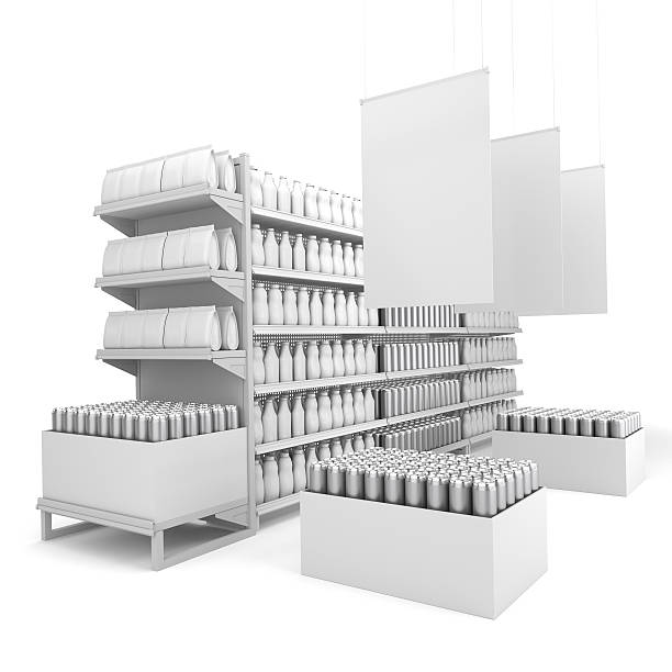 istock shelves with blank products 521794574