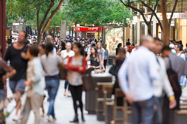 sydney pitt calle - pitt street mall fotografías e imágenes de stock