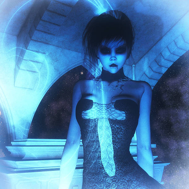 istock 3D Illustration; 3D Rendering of a gothic Female 521795632