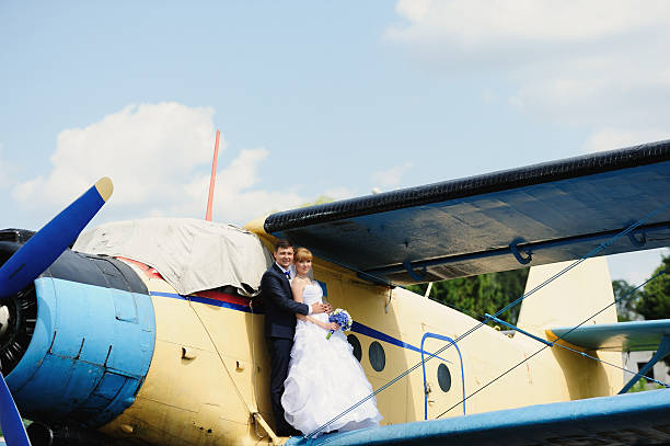 istock Happy bride and groom on their wedding 521796308