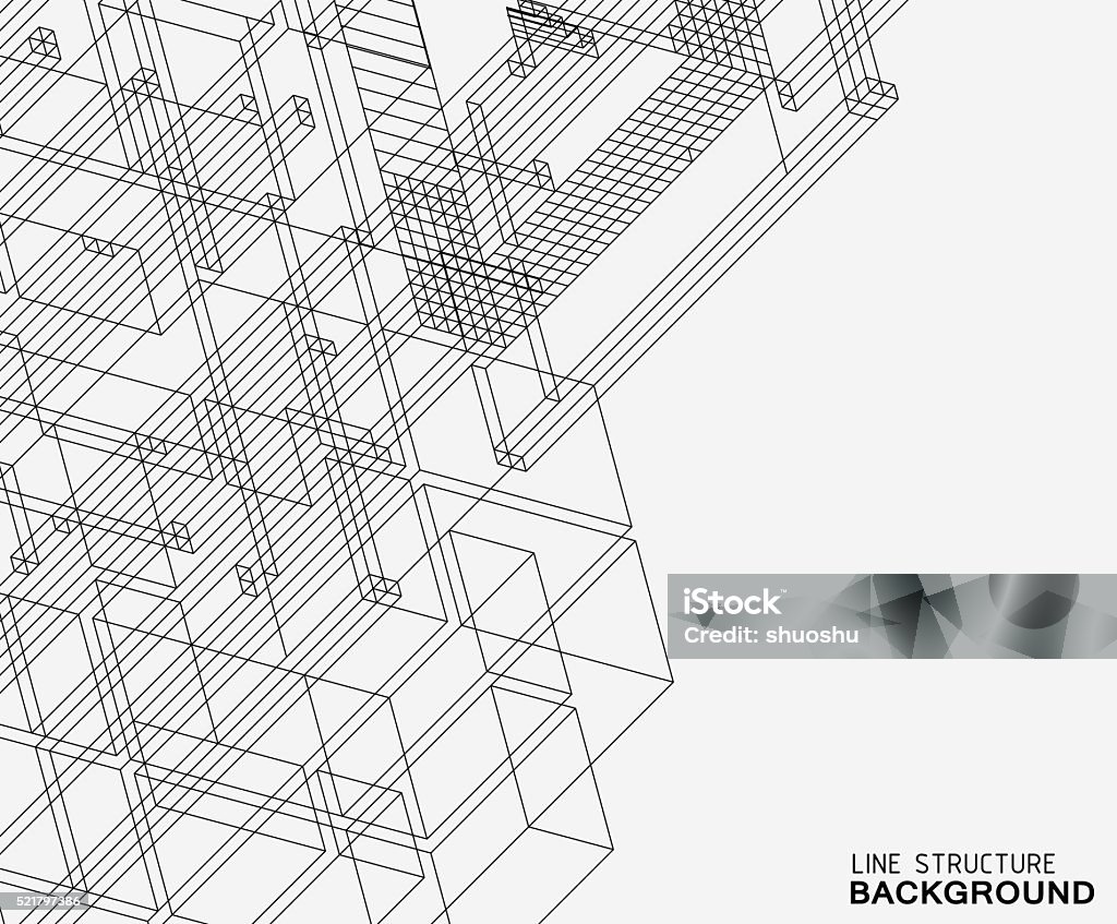 Abstract Line Structure Pattern Background Stock Illustration ...