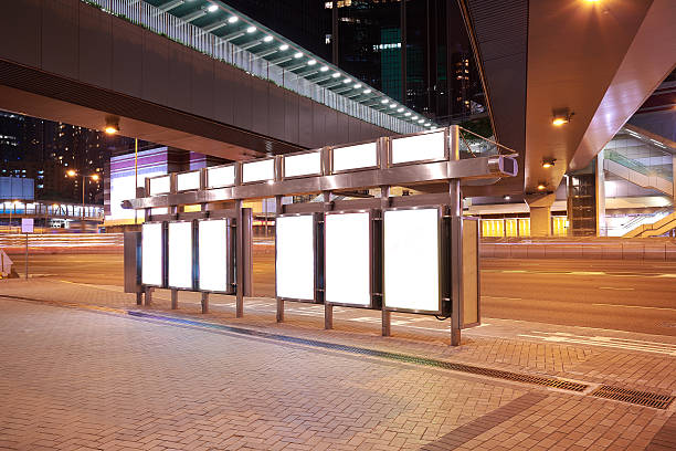 istock City bridge streetscape backgrounds advertisement lightboxes of night 521799926
