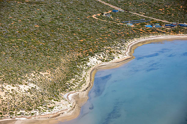 istock blue ocean aerial view in shark bay Australia 521799948