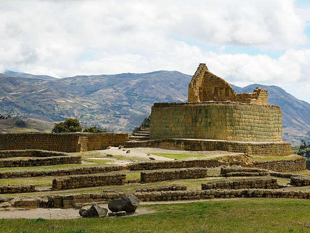 Ancient ruins in South America stock photo