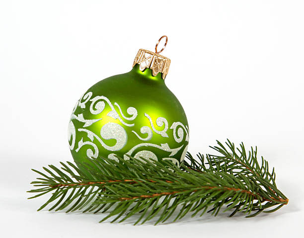 istock Green christmas ball 521806759