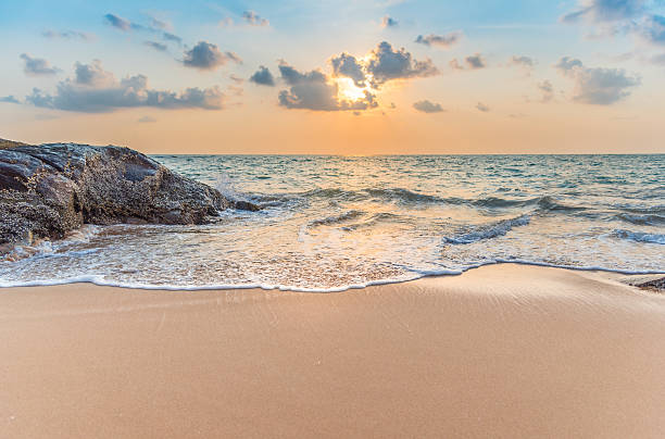 istock Beautiful sunset behind the ocean - Krabi, Thailand 521807576
