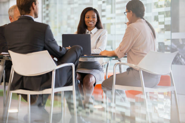 istock Business people talking in meeting 521811009