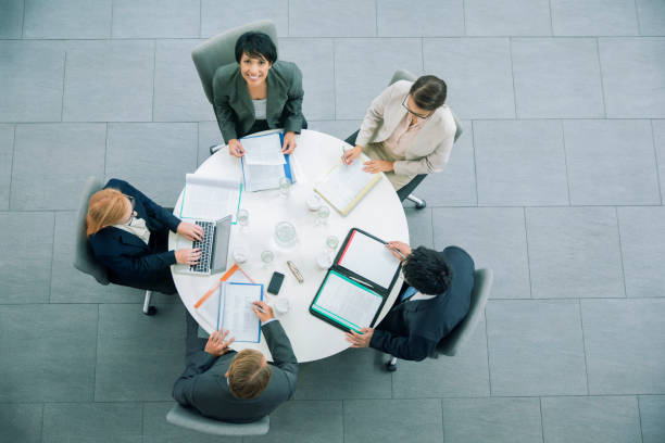 istock Business people having meeting at table 521811461