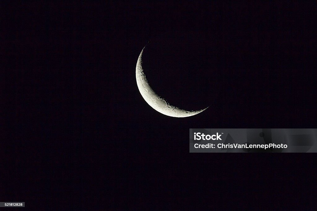 New Moon New Moon sunlight on side of planet Moon Stock Photo