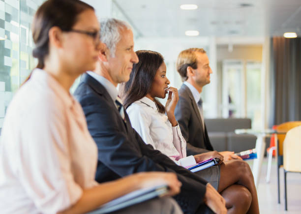 istock Business people sitting in office together 521813205
