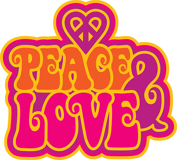 Peace Love Stock Illustration - Download Image Now - 1960-1969