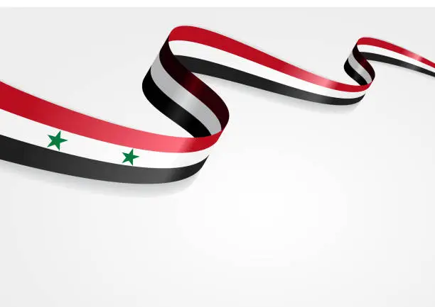Vector illustration of Syrian flag background. Vector illustration