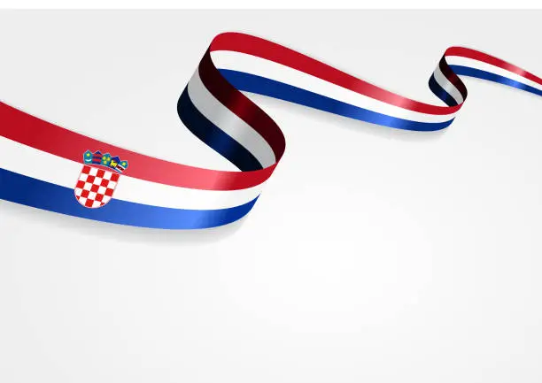 Vector illustration of Croatian flag background. Vector illustration