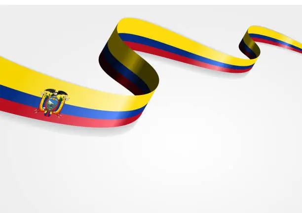 Vector illustration of Ecuadorian flag background. Vector illustration