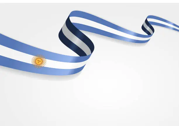 Vector illustration of Argentinean flag background. Vector illustration