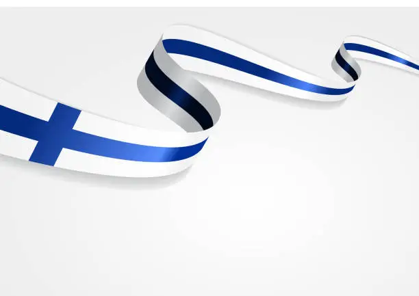 Vector illustration of Finnish flag background. Vector illustration