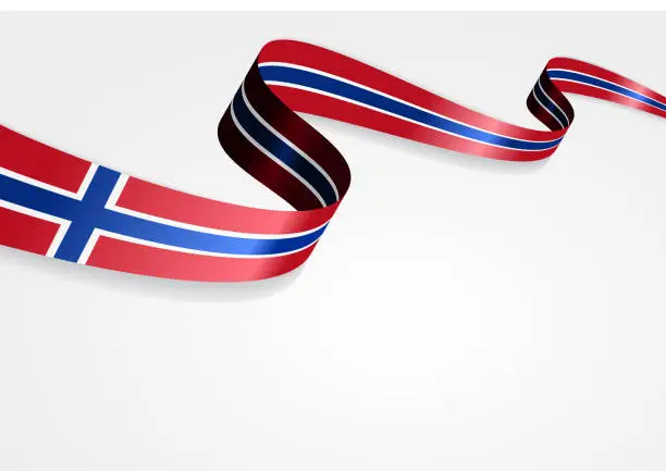 Vector illustration of Norwegian flag background. Vector illustration