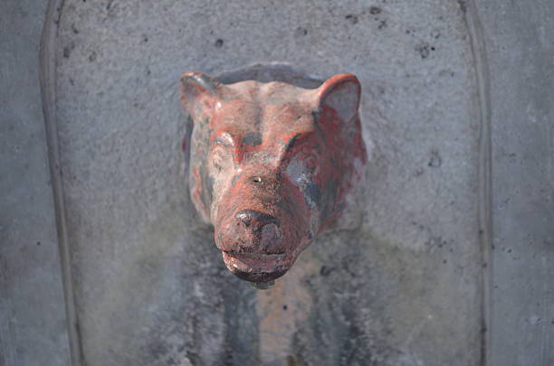 istock Wolf head fountain in Rome 521819534