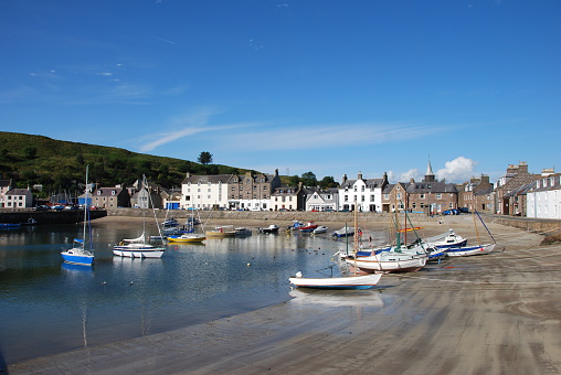 A view of the small harbour at Stonehaven