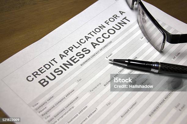 Business Account Credit Stock Photo - Download Image Now - Advice, Agreement, Application Form