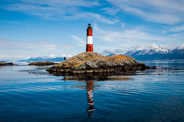 Lighthouse of the end of the world USHUAIA'S LIGHTHOUSE OF THE END OF THE WORLD ushuaia photos stock pictures, royalty-free photos & images
