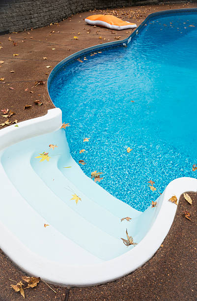 istock Leafy swimming pool entrance 521828389