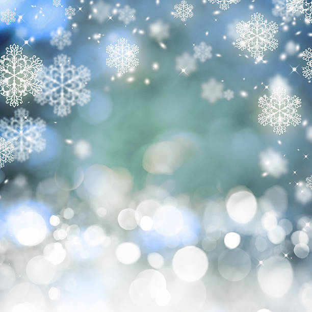 istock Christmas background with bokeh lights 521828393
