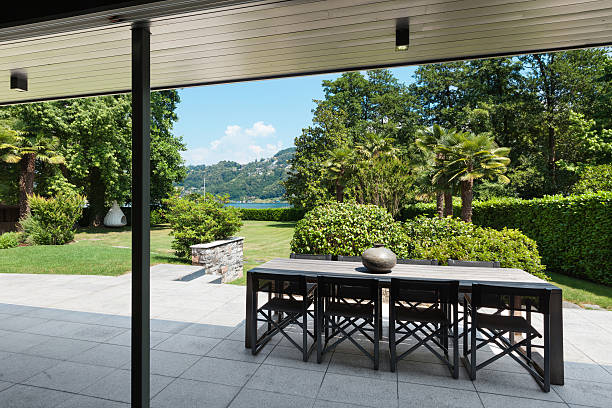istock Beautiful patio of a villa 521828611