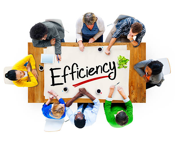 istock Aerial View of Multiethnic Group with Word Efficiency 521828745