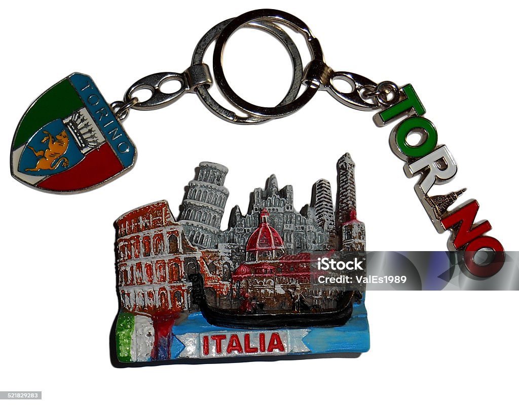 Souvenirs From Italy Isolated On White Stock Photo - Download Image Now -  Key Ring, Souvenir, Bull - Animal - iStock
