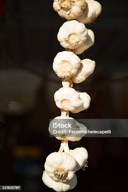 Garlic Stock Photo - Download Image Now - Garlic, Black Background, Bunch