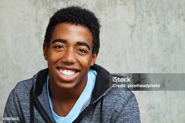 African American Teenager Smiling Stock Photo - Download Image Now - Teenager, Adolescence, African-American Ethnicity