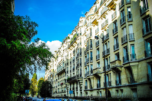 istock Beautiful street in a sunny day , Paris 521831949
