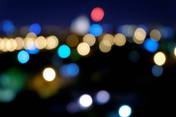 Calle loghts fondo bokeh - foto de stock