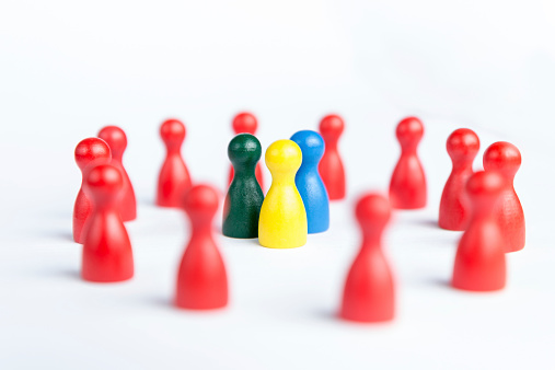 Surrounded Definition Surrounded By Adversity Or Praised For Being Different Concept Stock ...